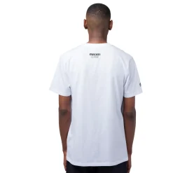 T-shirt da uomo bianca in cotone con logo e stampa Ducati Corse
