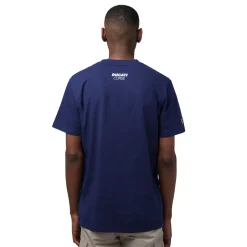 T-shirt da uomo blu navy in cotone con logo Ducati Corse