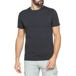T-shirt da Uomo blu tinta unita in morbido cotone Carrera Jeans