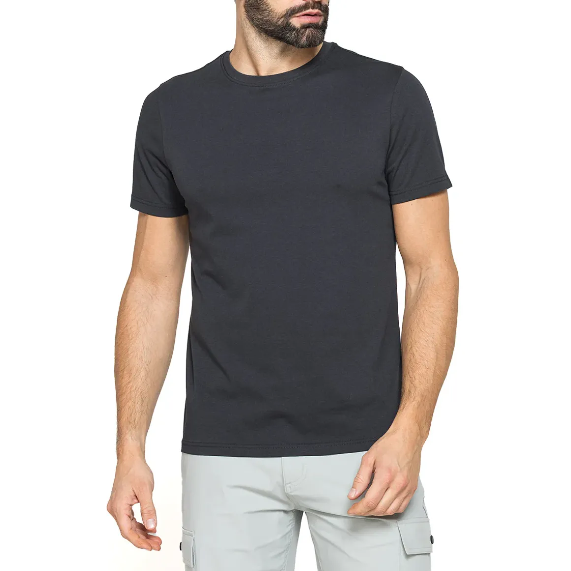 T-shirt da Uomo blu tinta unita in morbido cotone Carrera Jeans