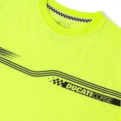 T-shirt da Uomo Gialla con stampa grafica e logo Ducati Corse