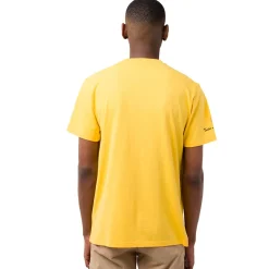 T-shirt da uomo gialla in cotone con logo Tonino Lamborghini