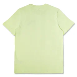 T-shirt da uomo giallo chiaro con logo frontale nero e bianco Puma