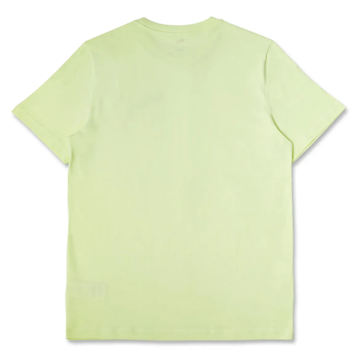 T-shirt da uomo giallo chiaro con logo frontale nero e bianco Puma