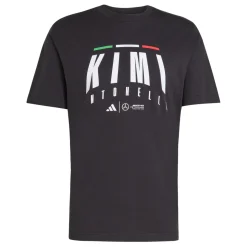 T-shirt da Uomo nera con logo adidas x Mercedes-AMG Petronas F1 Team Kimi Antonelli