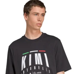 T-shirt da Uomo nera con logo adidas x Mercedes-AMG Petronas F1 Team Kimi Antonelli