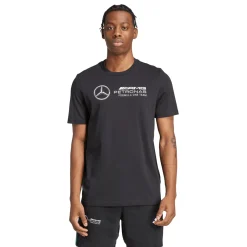 T-shirt da Uomo nera con logo adidas x Mercedes-AMG Petronas F1 Team