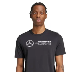 T-shirt da Uomo nera con logo adidas x Mercedes-AMG Petronas F1 Team