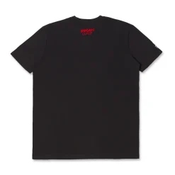 T-shirt da Uomo nera con stampa rossa a maniche corte Ducati Corse
