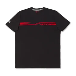 T-shirt da Uomo nera con stampa rossa a maniche corte Ducati Corse