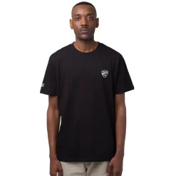 T-shirt da uomo nera in cotone con logo Ducati Corse