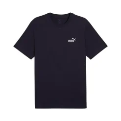 T-shirt design minimal da uomo blu Puma con logo bianco sul petto