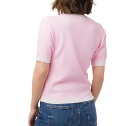T-shirt elegante da Donna Rosa con dettagli bianchi Swish Jeans