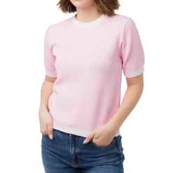 T-shirt elegante da Donna Rosa con dettagli bianchi Swish Jeans