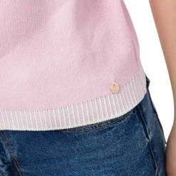T-shirt elegante da Donna Rosa con dettagli bianchi Swish Jeans