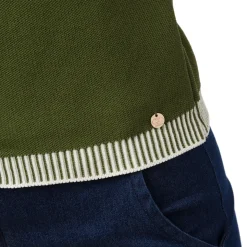 T-shirt elegante da Donna Verde con dettagli bianchi Swish Jeans