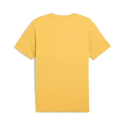T-shirt gialla da Uomo con logo frontale in contrasto Puma