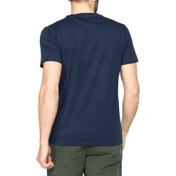 T-shirt girocollo blu da Uomo in cotone con logo Carrera Jeans