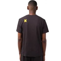T-shirt girocollo nera da uomo con stampa frontale Ducati Scrambler