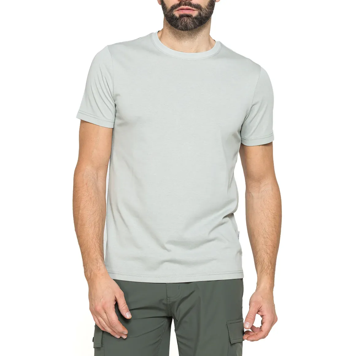 T-shirt grigia da Uomo girocollo in morbido cotone Carrera Jeans