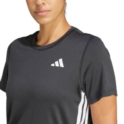 T-shirt nera da allenamento da Donna Train Essentials 3-Stripes adidas