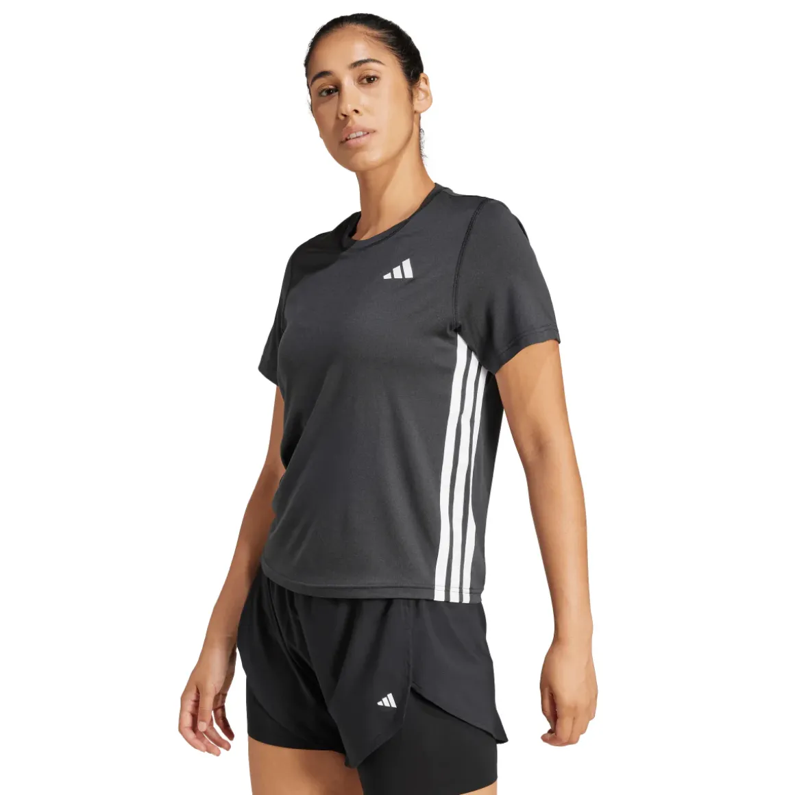 T-shirt nera da allenamento da Donna Train Essentials 3-Stripes adidas