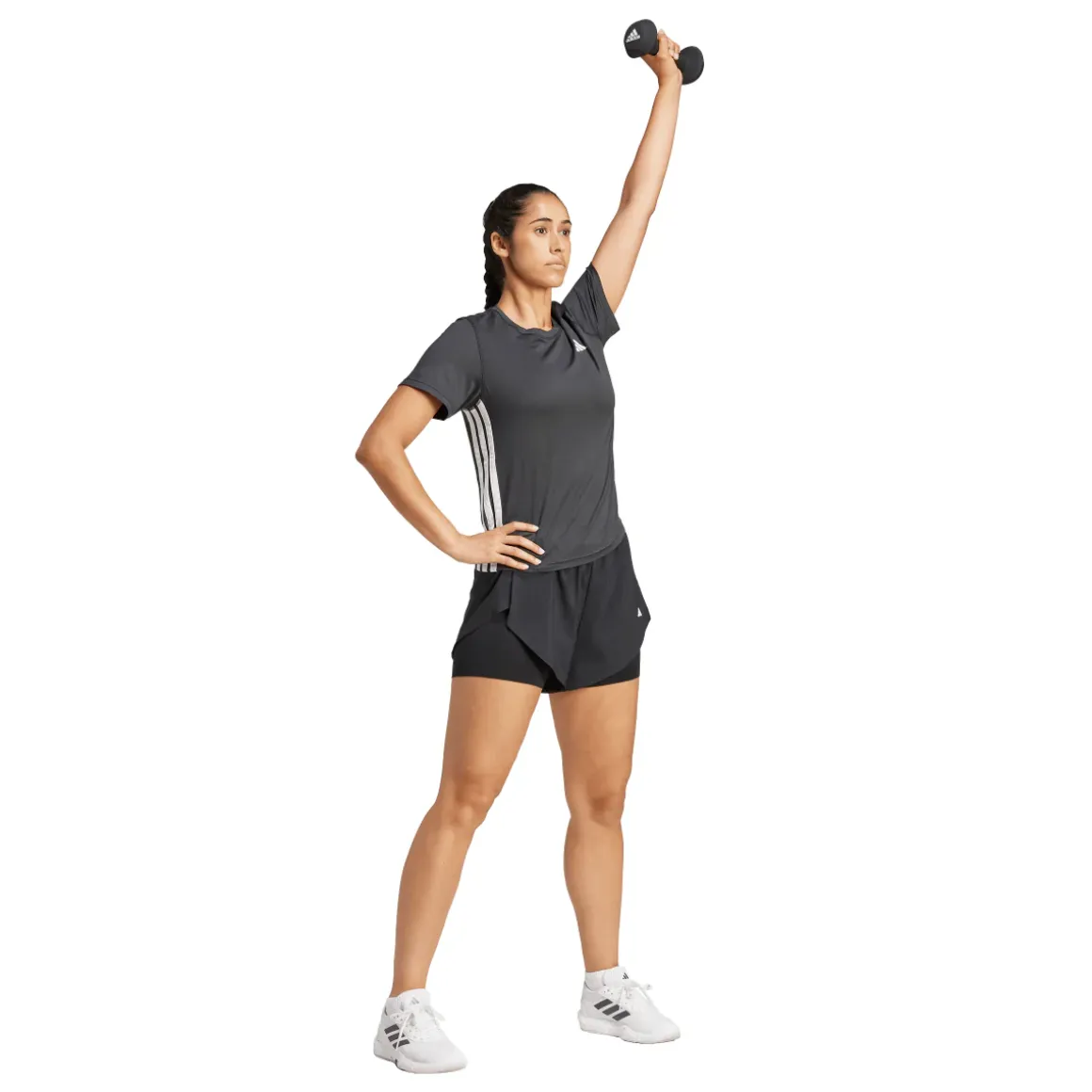 T-shirt nera da allenamento da Donna Train Essentials 3-Stripes adidas