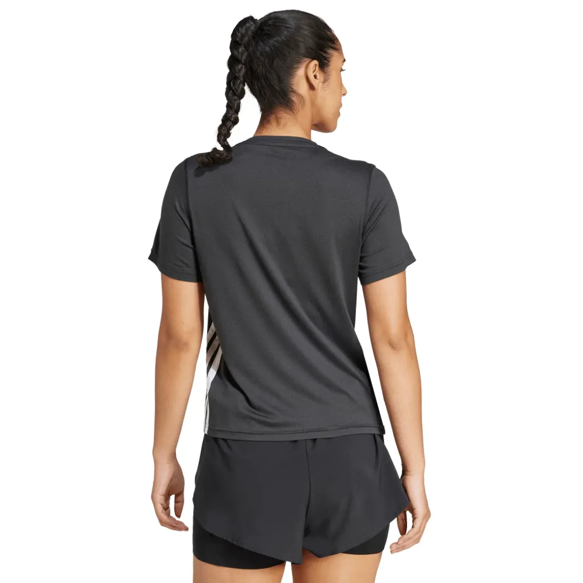 T-shirt nera da allenamento da Donna Train Essentials 3-Stripes adidas