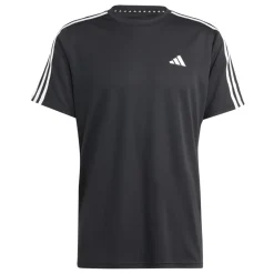 T-shirt nera da allenamento uomo Train Essentials 3-Stripes adidas