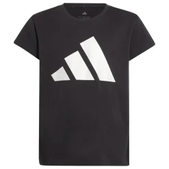 T-shirt nera da Bambina JG GLAM a maniche corte con logo adidas