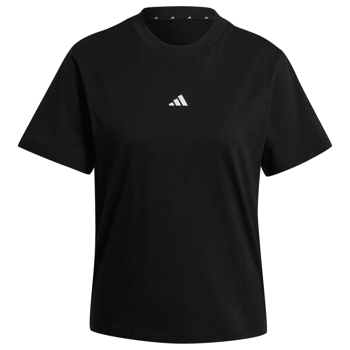 T-shirt nera da Donna con logo minimal frontale adidas