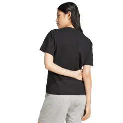T-shirt nera da Donna con logo minimal frontale adidas