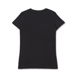 T-shirt Nera da Donna girocollo con logo in strass Puma