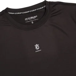 T-shirt nera da donna in tessuto tecnico GymRun