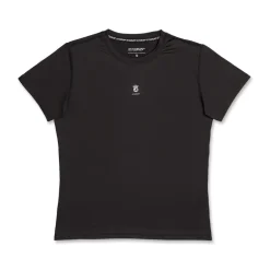 T-shirt nera da donna in tessuto tecnico GymRun