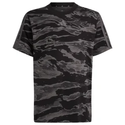 T-shirt nera da Ragazzo con stampa mimetica adidas