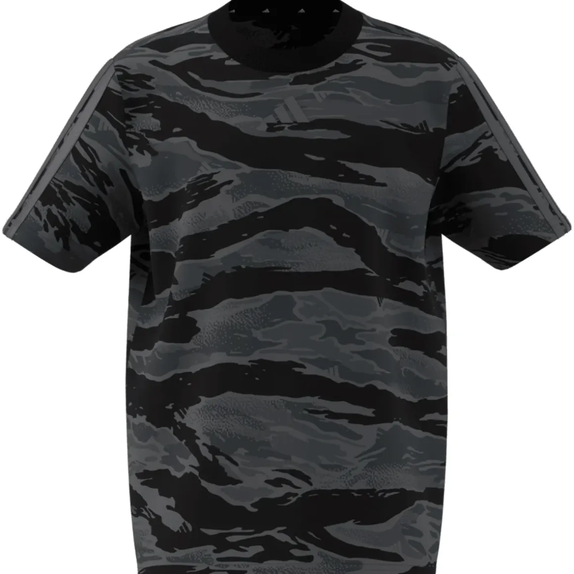 T-shirt nera da Ragazzo con stampa mimetica adidas
