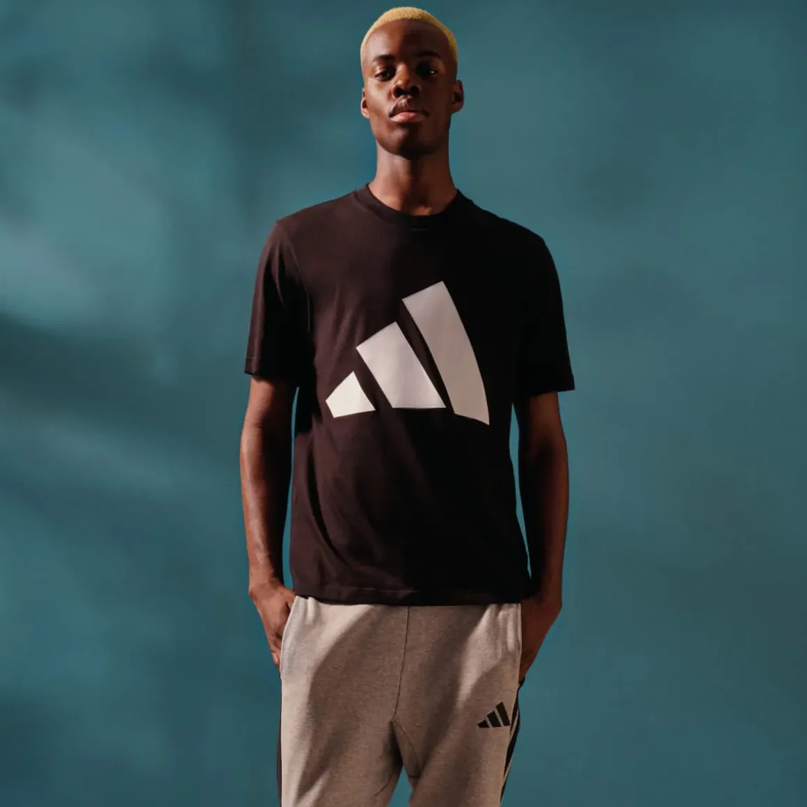 T-shirt nera da Uomo con logo adidas M BL SJ T