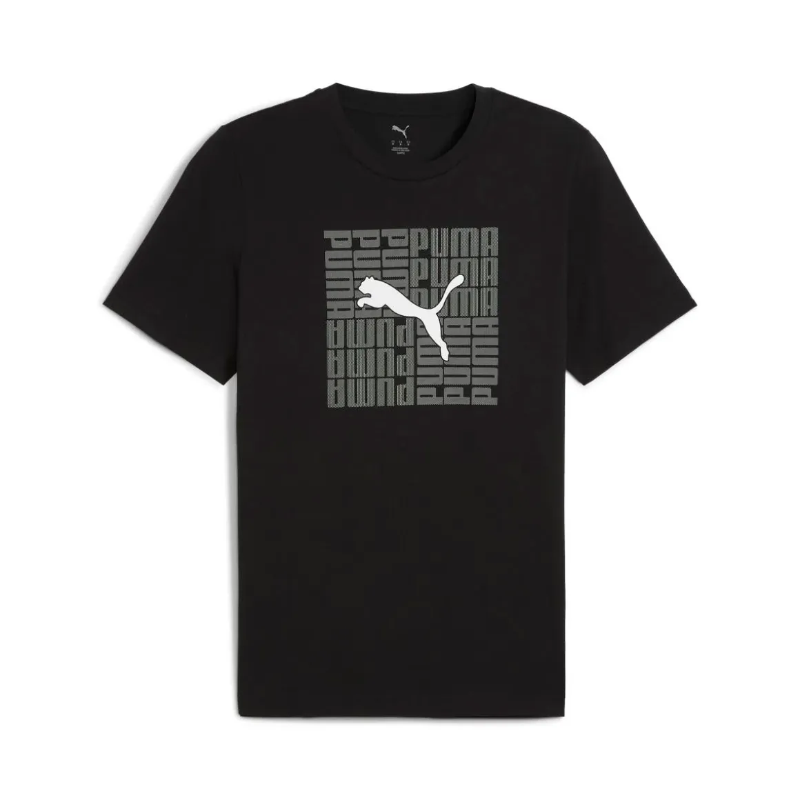 T-shirt nera da Uomo con logo Box Tee Puma