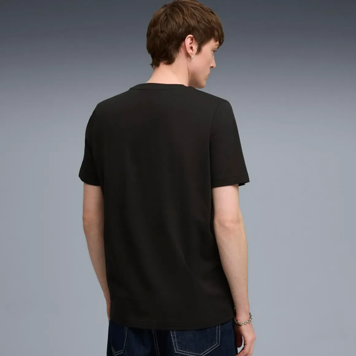 T-shirt nera da Uomo con logo Box Tee Puma