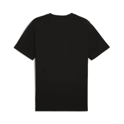 T-shirt nera da Uomo con logo frontale ESS No. 1 Puma