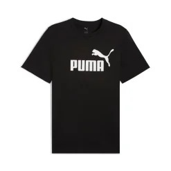 T-shirt nera da Uomo con logo frontale ESS No. 1 Puma