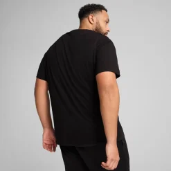 T-shirt nera da Uomo con logo frontale ESS No. 1 Puma