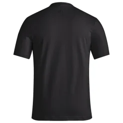 T-shirt nera da uomo Essentials Single Jersey Linear Embroidered Logo adidas