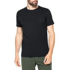 T-shirt nera da Uomo girocollo a maniche corte con logo Carrera Jeans