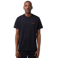T-shirt nera da Uomo in cotone Tonino Lamborghini con logo