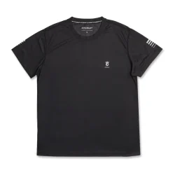T-shirt nera sportiva da donna a manica corta GymRun