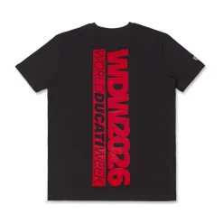 T-shirt Nera Uomo con stampa posteriore WDW 2026 Ducati Corse Ducati