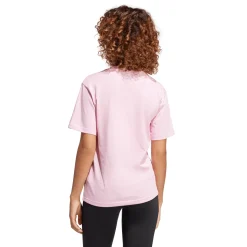 T-shirt rosa da Donna con logo frontale stampato adidas