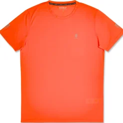 T-shirt running uomo arancione con dettagli riflettenti GymRun